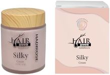 Silky Cream by Hadirose | 100% Organic All Natural Permenant Hair Removal | Hair Growth Inhibitor | Women & Men | Scented (Rose, Jasmine & Lavender) | Pure Red Saad Oil | 3.3 Ounce (pack of 1)