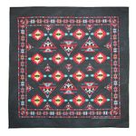 CTM Apache Southwest Print Bandana, Black