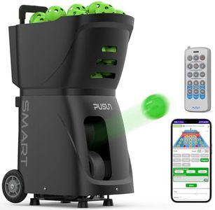 PP-SMART Advanced Pickleball Machine: App-Controlled, 20 Landing Points, 12 Serve Modes - Portable Pickleball Launcher with 4-6 Hour Battery, Random & Variable Speed for Pro-Level Training (Black)
