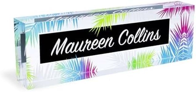 Personalized Name Plate – Premium Acrylic – 8" x 2.5" – Tropical (Style 7)