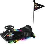 Crazy Cart Shift Lightshow-Drifting Go-Kart for Kids by Razor, Multi-Colour LED Lights, Power Core Hub Motor, Variable-Speed Foot Pedal Accelerator, Rechargeable Battery, Top Speed Control Switch