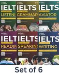 IELTS Academic+ General Test Preparation Set of 6 Books by Career Launcher (Reading, Listening, Writing, Speaking, Grammar and Aviator)