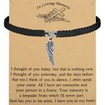 PLITI Sympathy Gift I Thought Of You Today Memorial Gift Angel Wings Charm Bracelet For Women Friend Remembrance Gift (thought wings bgCA)