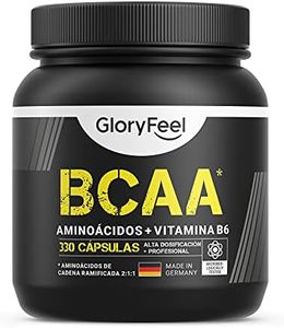 Premium BCAA 9.910mg - METABOLISMO ENERGÉTICO Y PROTEICO - 330 Cápsulas de Aminoácidos esenciales Leucina, Valina e Isoleucina + Vitamina B6 - Probado en laboratorios y sin aditivos