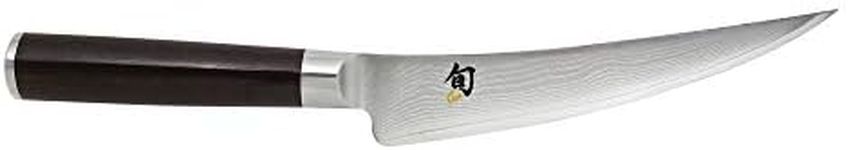 Shun Cutlery Classic Boning & Fillet Knife 6”, Easily Glides Through Meat and Fish, Authentic, Handcrafted Japanese Boning, Fillet and Trimming Knife,Silver