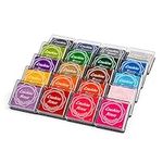 Lsushine Craft Ink Pad Stamps Partner Diy Color,20 Colors Rainbow Finger Ink pad for kids (pack of 20)
