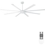 Ohniyou 96 Inch Large Industrial Ceiling Fan with Remote, DC Motor Shop Ceiling Fan with 8 Reversible Blades, 3 Downrods, 6 Speed, Indoor Outdoor Commercial Ceiling Fan for Shop Patio Garage Porch