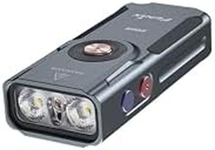 Fenix E06R Rechargeable EDC Flashlight - Aluminum LED Light - 700 Lumens & 110m Beam - Waterproof & 60 Hrs Working -Four Brightness Levels - Security Torch for Camping & Outdoor Adventures - Gray