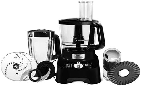 Tefal 8in1 Double Force Pro Food Processor & Blender, 3L Bowl, 2L Jug, 6 speeds, 1000W, Chop, Grate, Slice, Shred, Knead, Beat, Dishwasher Safe, Black, DO821840