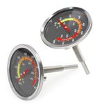 Dial Face 6 CM BBQ Thermometer - Accurate Temperature Gauge and Thermostat for Weber Kettle, Smoker, Kamado BBQ, Outback, Charbroil, Pit Boss Ceramic BBQ, Uniflame, and Other Brands (2)