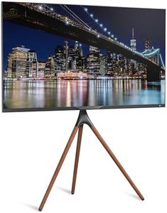 ProMounts Artistic Easel TV Stand with Swivel and Tripod Base for 47-72inch LED LCD OLED Flat Screens, Height Adjustable w/Cable Managment, 180°Swivel Portable TV Stand for Bedroom, Living Room