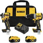 Dewalt DCK2050M2 20V MAX XR Brushless Lithium-Ion 1/2 in. Cordless Hammer Driver Drill and 1/4 in. Atomic Impact Driver Combo Kit with (2) 4 Ah Batteries