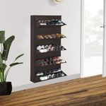 DELITE KOM Metal Shoe Rack For Home | 29" Wide 10 Shelf | Shoe Cabinet For Home With Lock | Double Decker | Wall Mount - Diy | Sandal Shoe Organizer Stand | 100% Powder Coated, 20 X 73.8 X 170 Cm