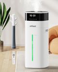 Humidifier Large Room, 5.3Gal/20L Cool and Warm Mist Humidifiers for Bedroom 2000 sq ft, Humidificateur for Whole House Home Plants, Top Fill Humidifiers with Diffuser & Extended Tube, White