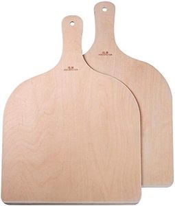 2-Piece Wood Pizza Peel, Large Pizza Paddle Set for Pizza stone,Oven or Grill, Pizza Spatula for Transferring Breads & Pizzas into and out of a Hot Oven Swiftly