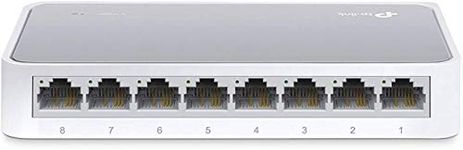 TP-Link 8 Port 10/100Mbps Fast Ethernet Switch | Desktop Ethernet Splitter | Ethernet Network Hub | Plug and Play | Fanless Quiet | Desktop Design | Green Technology | Unmanaged (TL-SF1008D)