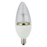 (Case of 12) TCP LED5E12B1130K 5-Watt LED E12 Chandelier Base 3000K Dimmable Lamp - Blunt Tip