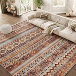 Boho Area Rug 5x7ft Carpet Rugs for Living Room Bedroom Moroccan Colorful Rug-Machine Washable Rugs for Bedroom Dining Room Living Room Rug Neutral Multi-Color