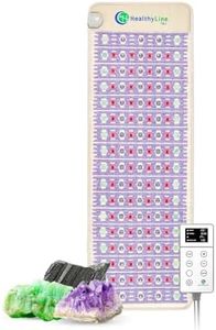 РЕМF Advanced Far Infrared Heating Pad - Professional Biomat for Pain Relief and Healing - Pulsed Electromagnetic Field Therapy - Full Body Mat with Red Lights, Amethyst, Tourmaline and Jade - 72 x 24