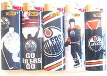 BIC NHL Edmonton Full Size Lighters Lot of 5