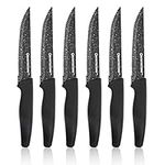 Granitestone Nutriblade 6-Piece Steak Knives with Comfortable Handles, Stainless Steel Serrated Blades – Dishwasher-safe and Rust-proof Steak Knife For Home and Restaurant Use As Seen On TV