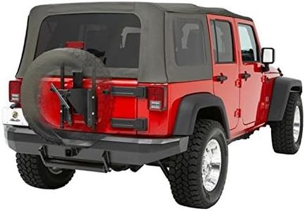 Bestop 6196101 Black HighRock 4x4 Oversize Tire Carrier for 2007-2018 Wrangler 2-Door & 4-Door