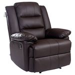 More4Homes LOXLEY BONDED LEATHER RECLINER ARMCHAIR SOFA HOME LOUNGE CHAIR RECLINING GAMING (Brown)