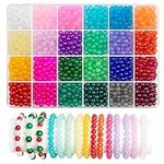 1200PCS 6mm Glass Beads for Jewelry