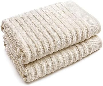 Softerry Pure Organic Cotton Bath Towel Set - 100% Soft Cotton - Extra Absorbent and Durable - 500 GSM Quick Dry - Luxury Hotel & Spa Quality - Fade Resistant - Eco Friendly (Natural, Set of 2 Bath)