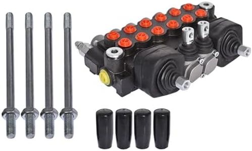 mitoharet 6 Spool Hydraulic Backhoe Directional Control Valve with 2 Joysticks 11 GPM for Tractor Loader Motors Spool Double Acting SEA Ports