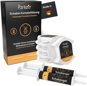 SCHÄDLINGSMEISTER ® Cockroach Killer Set - Cockroach Repellent - 6 Cockroach Trap and 2x 10g Cockroach Killer Gel - Effectiveness Proven in Studies - Cockroach Control