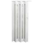 INMOZATA Folding Door PVC Plastic Internal Doors Sliding Concertina Door Panel Divider (White, Thickness 10mm)