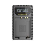 Nitecore FX1 2 Hour Dual Slot USB Battery Charger for Fujifilm NP-W126/NP-W126S Batteries - Black