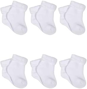 Gerber Baby-Girls 6-Pair Sock, White, Preemie