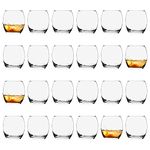 Argon Tableware 24x 405ml Tumbler Whisky Glasses - 'Tondo' Range - Modern Hiball Cocktail Juice Water Drinking Tumblers Set - Dishwasher Safe