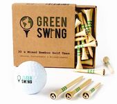 Bamboo Golf Tees Mixed Sizes | Strong Sustainable Biodegradable | 30pcs