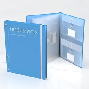 CU CUSTOMPER Personal/Family Document Organizer with Pockets, Folio Document Binder, Expanding File Folder