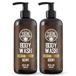 Viking Revolution - Mens Body Wash - Body Wash Men - Shower Gel Men with Vitamin E and Rosemary Oil - Sweet Tobacco - 2 Pack - 24 Oz / 355ml Each