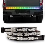 UPXSXT Led Tailgate Light Strip, 60'' Truck Brake Light Bar Amber Sequential Flowing Turn Signal and Colourful Daytime Running Light, Red Brake Light Universal for Pickup Trucks SUV