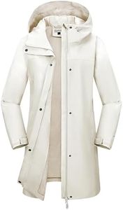 33,000ft Women's Waterproof Long Rain Coats with Mesh-Lind Breathable Rain Jacket with Hood Trench Coats Windbreaker