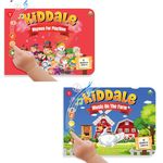 Kiddale Combo of 2 Rhyme Books - 16 Farm Animal Rhymes & 8 Classical Nursery Rhymes | Each with 28 Sounds | Interactive Touch-and-Play Sound Books | Ages 1-3 | Engaging Sing-Along Set