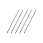 uxcell 3mm x 100mm 304 Stainless Steel Solid Round Rod for DIY Craft - 5pcs