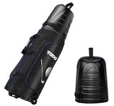 TODO Golf Travel Bag for Airlines with ABS Hard Shell Top, 1680D Wear-Resistant Oxford, Wheels, Inside All Round Padded Materials, Protect Golf Clubs, Lightweight and Easy to Transport