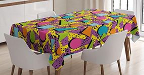 Ambesonne Vintage Tablecloth, Funky