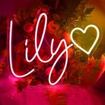 Custom Light Neon Sign - LED Room Wall Bedroom Birthday Party Wedding Home Office Living Room Aesthetic USB Powered LED Light Neon Decor Sign