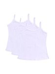 BODYCARE Girls Vest Dori Neck Sleeveless Plain Vest 100% Cotton Vest for Girls | Skin Friendly | U-Neck | Lightweight | Sleeveless Design | Pack of 3 (KIA80-PK028)