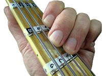 FRETNOTE Stickers for Bass Guitar - 4-string RH Fretboard Notes (13 Labels) with Online Learning Aids