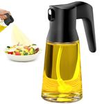 Olive Oil Sprayer for Cooking, 180ML Leakproof Glass Oil Dispenser Bottle with Brush, Canola Oil Vinegar Spray Mister for Kitchen, Gadgets Accessories Widely Used for Air Fryer, Baking, Grilling