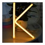 Neon Letter Sign Night Lights LED Warm White Alphabet Neon Art Lights Battery/USB Operated Neon Wall Decor Light up Words for Wedding Birthday Party Christmas Home Bar Decoration (K)