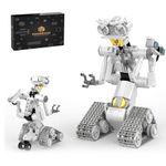 Johnny 5 Robot Building Block Set, Short Open Circuit Movie Johnny 5 Action Figure, Track Robot Mech Armor Building Toy, Number 5 Mechanical Model, 313 Pcs Christmas Birthday Gift for Kids Boys Adults